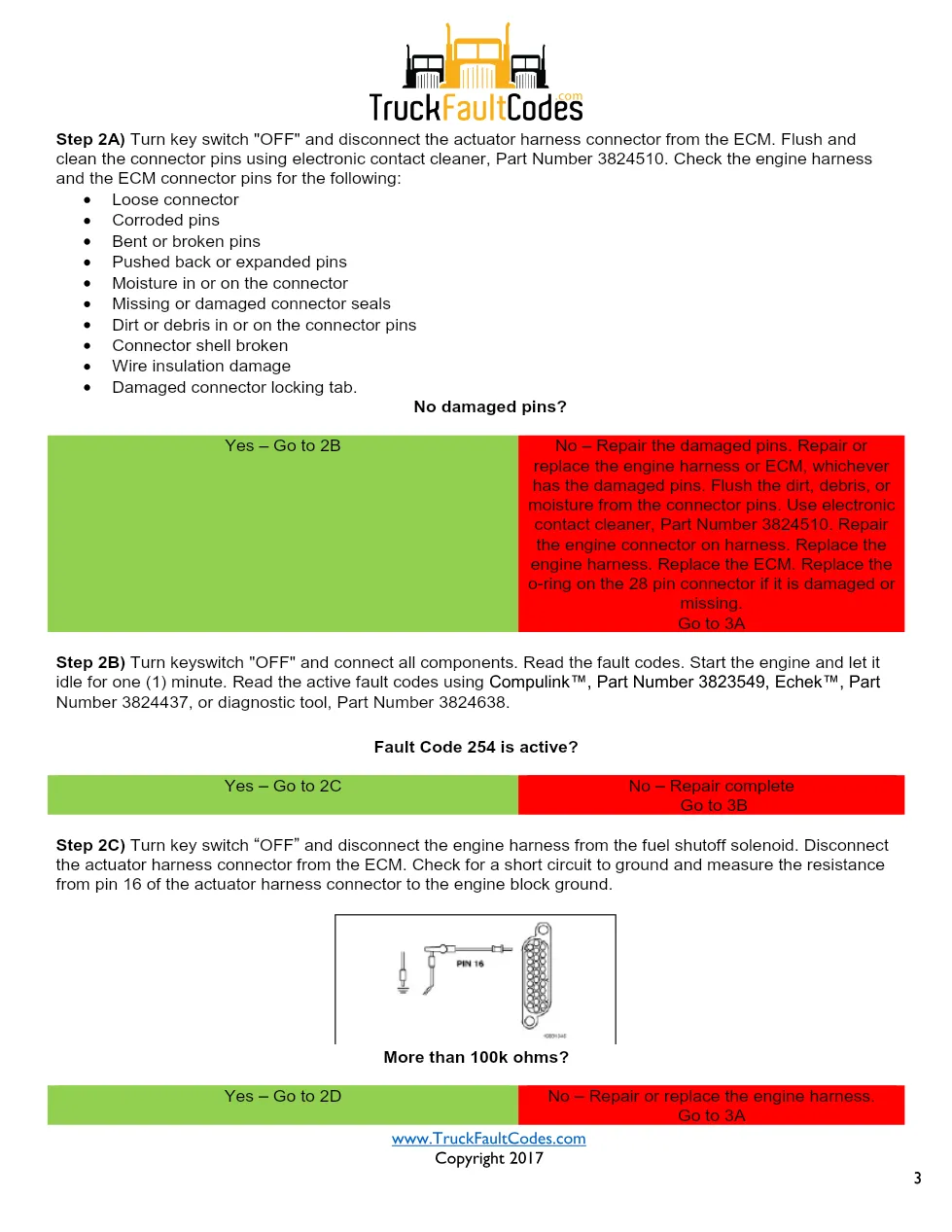 Cummins fault code 254 — Fuel Shutoff Solenoid Supply Circuit - page 3 is available after signing in