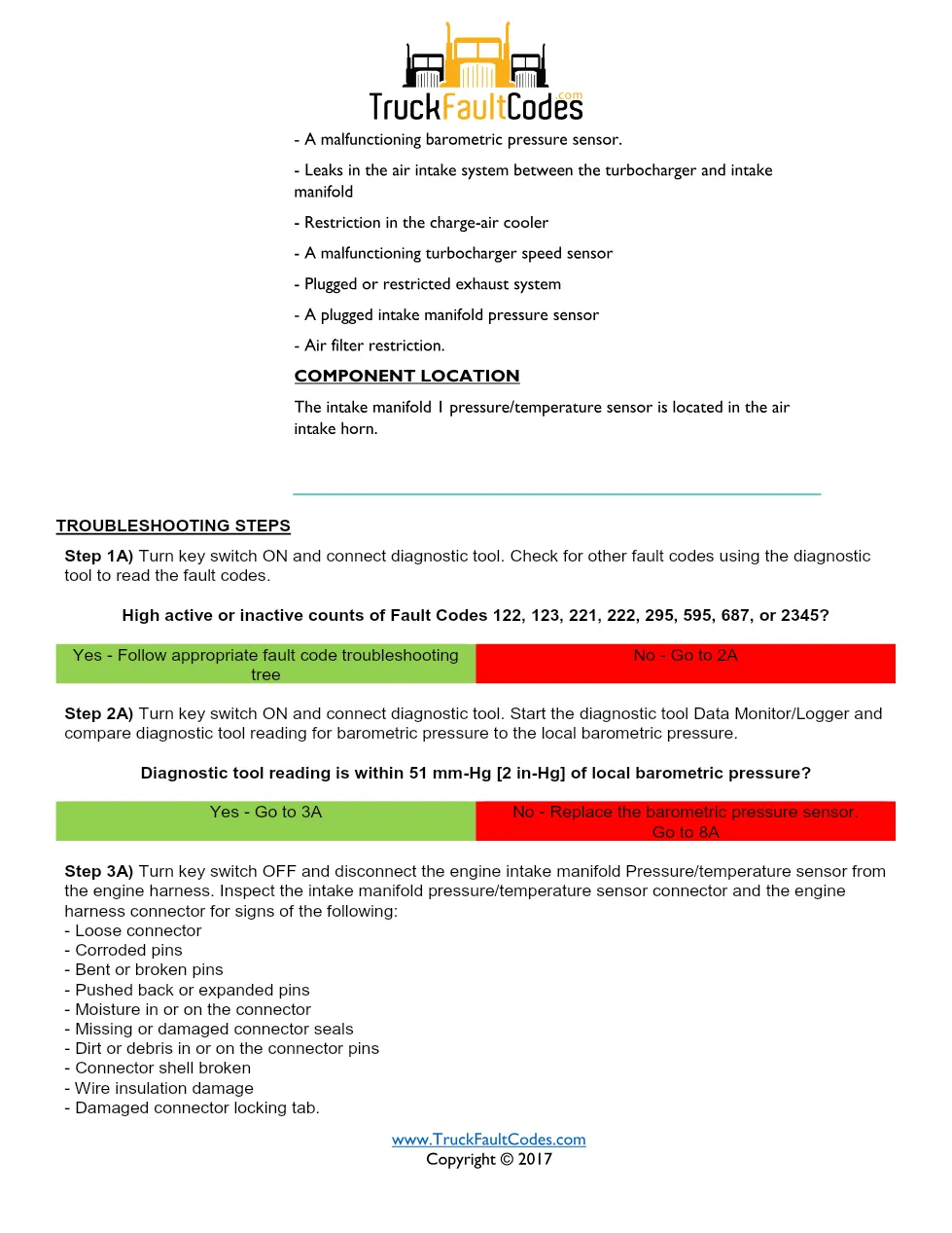 Cummins fault code 2973 — intake manifold pressure sensor – Guide - preview page 2 of 6