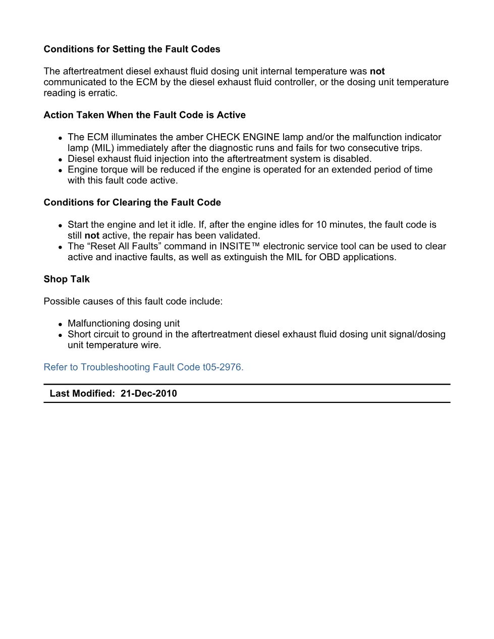 Cummins fault code 2976 — ISX11.9 CM2250 troubleshooting PDF, 11 - preview page 2 of 6
