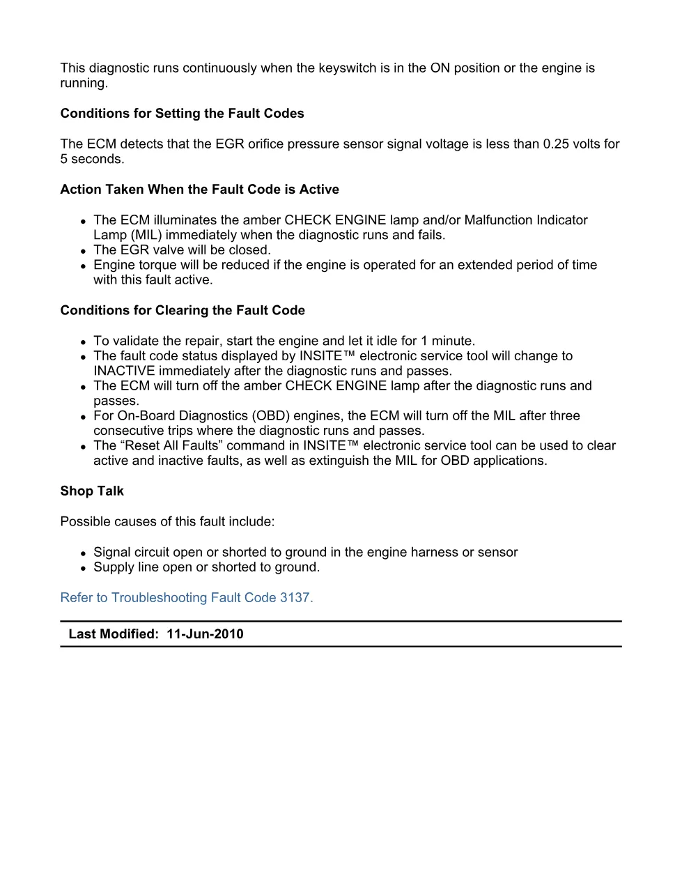 Cummins fault code 3137 — ISX11.9 CM2250 troubleshooting PDF, 15 - preview page 2 of 6