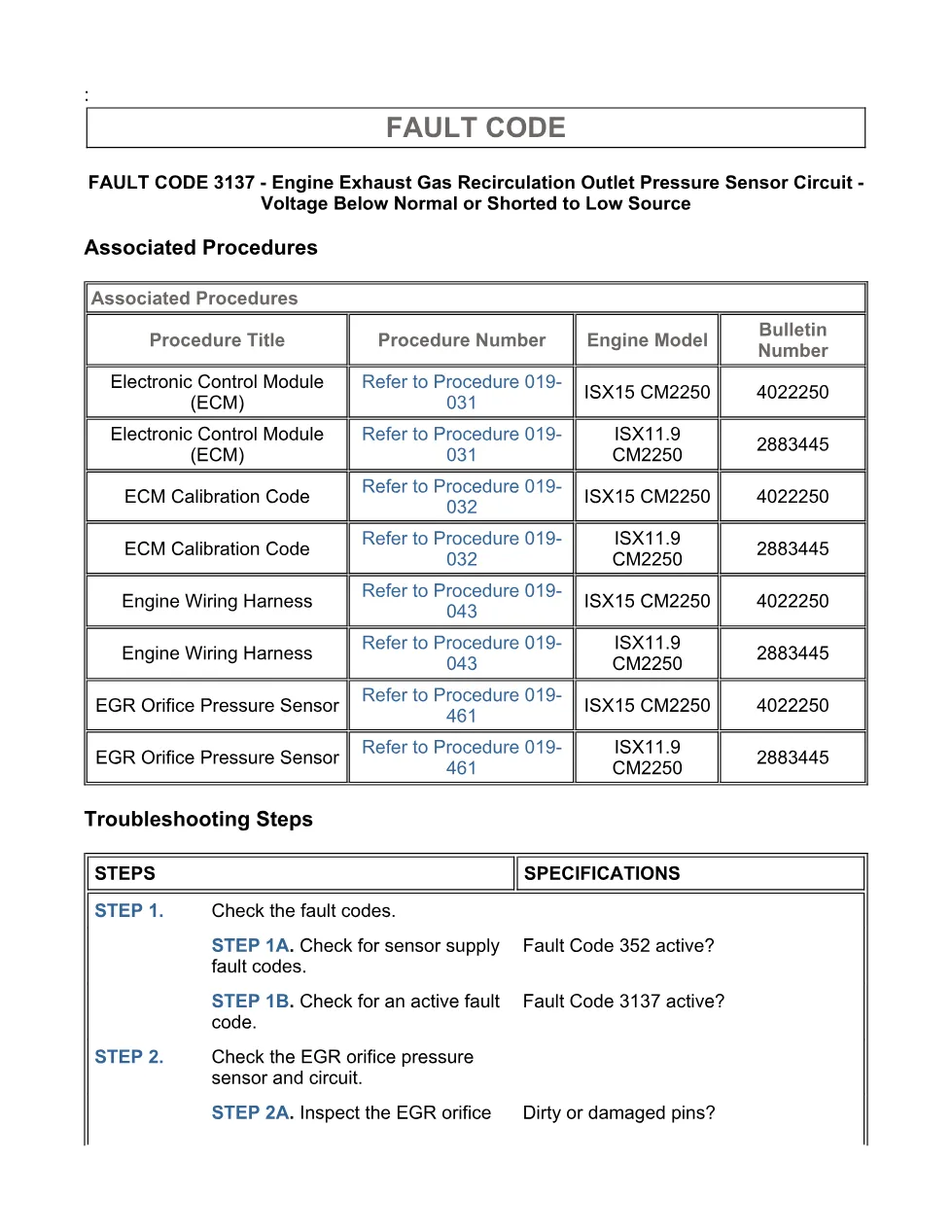 Cummins fault code 3137 — ISX11.9 CM2250 troubleshooting PDF, 15 - page 3 is available after signing in