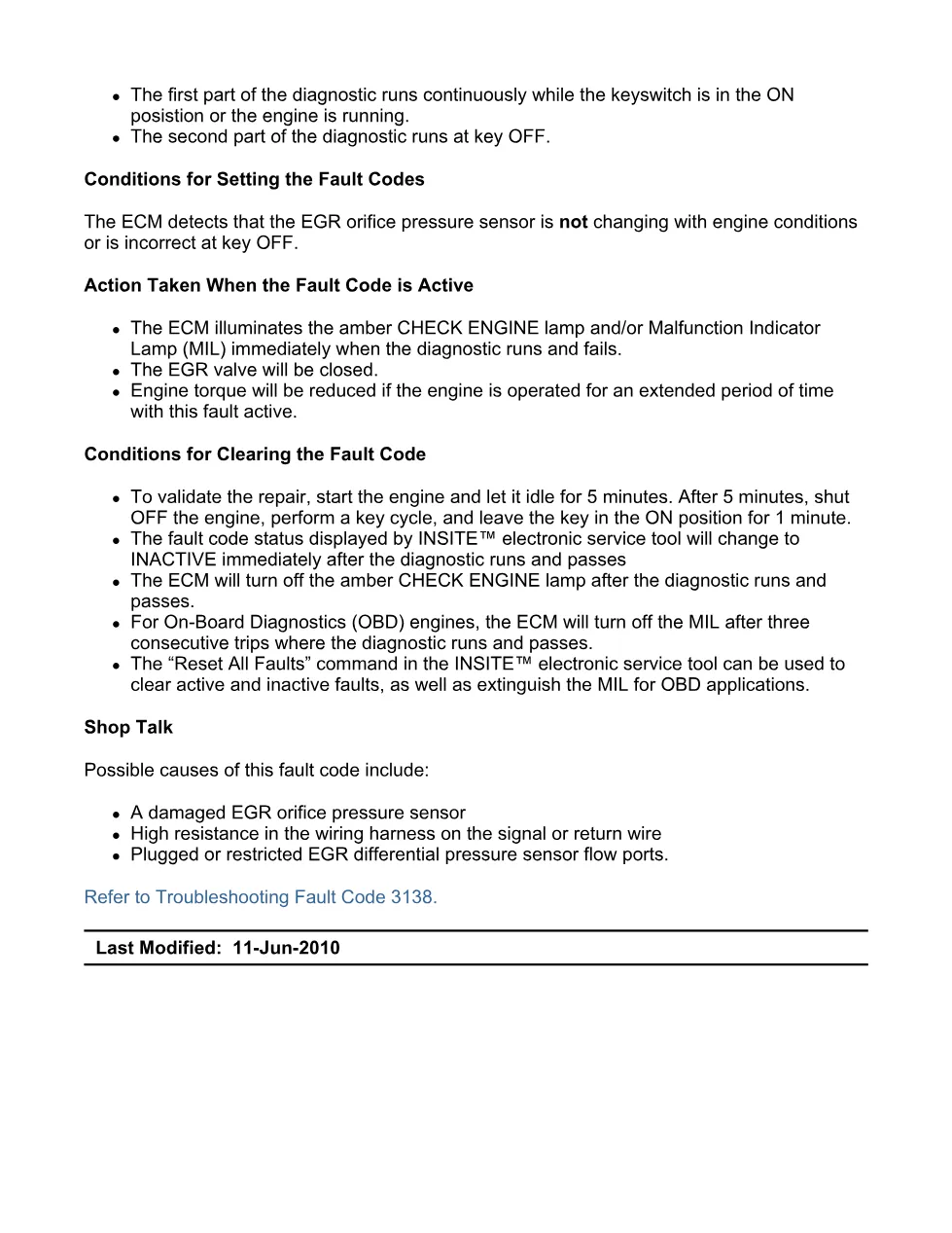 Cummins fault code 3138 — ISX11.9 CM2250 troubleshooting PDF, 12 - preview page 2 of 6