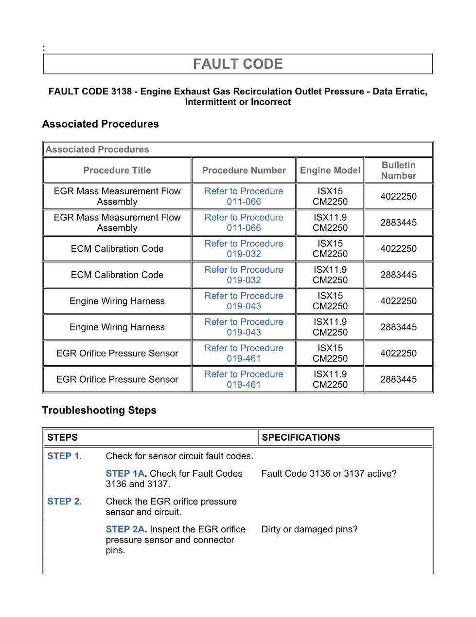 Cummins fault code 3138 — ISX11.9 CM2250 troubleshooting PDF, 12 - page 3 is available after signing in