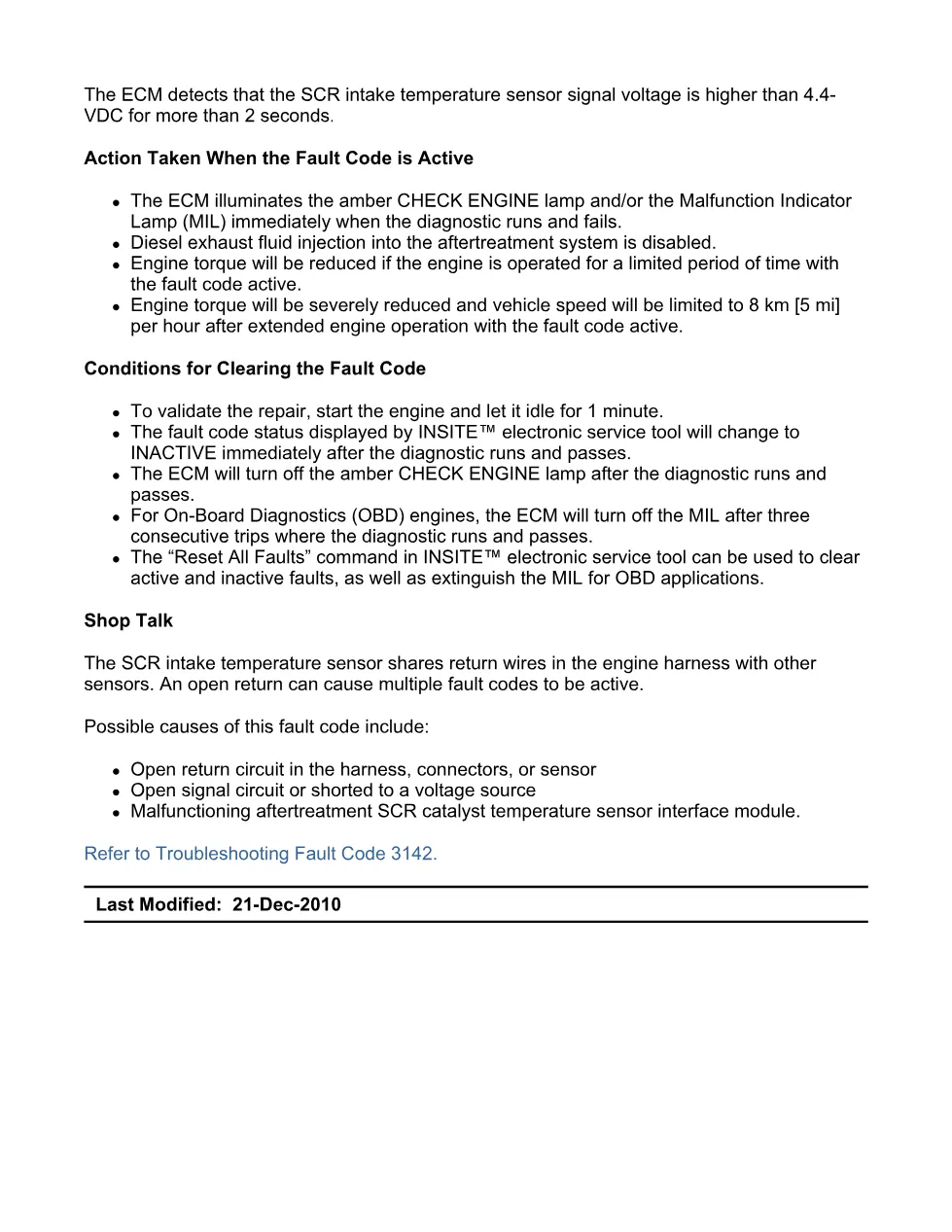 Cummins fault code 3142 — ISX11.9 CM2250 Aftertreatment SCR - preview page 2 of 6
