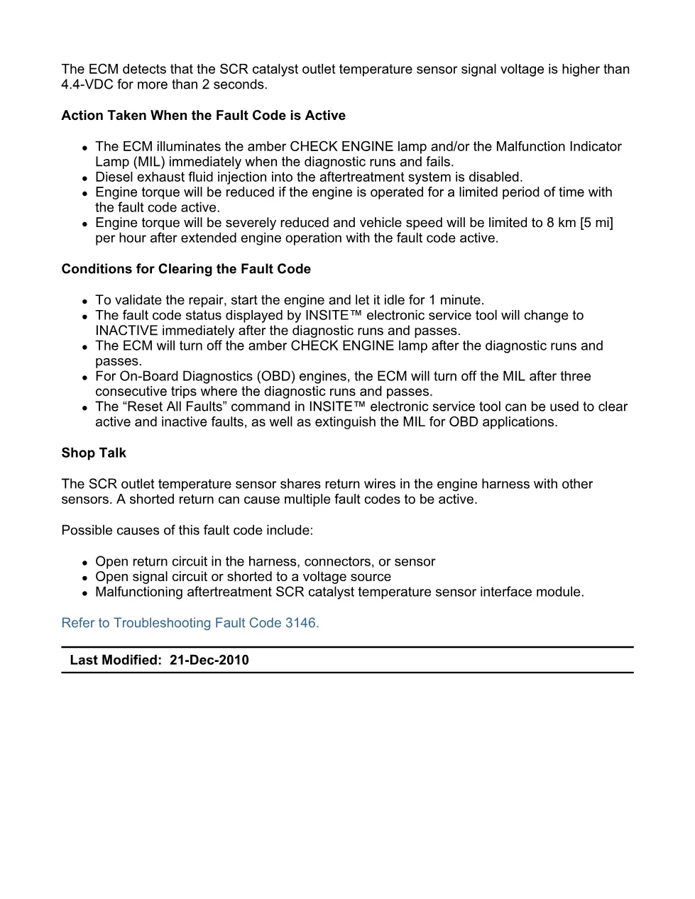 Cummins fault code 3146 — ISX11.9 CM2250 Aftertreatment SCR - preview page 2 of 6