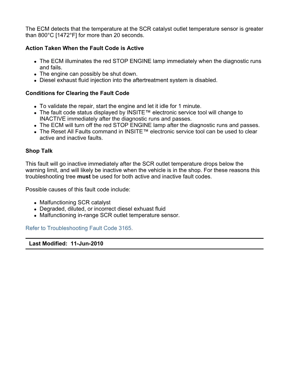 Cummins fault code 3165 – SCR outlet temperature high – Official - preview page 2 of 6