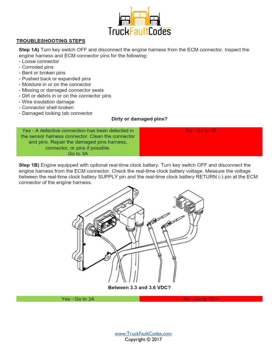 Cummins Fault Code 319 — ISM CM871 Real-Time Clock Power – Guide - preview page 2 of 5