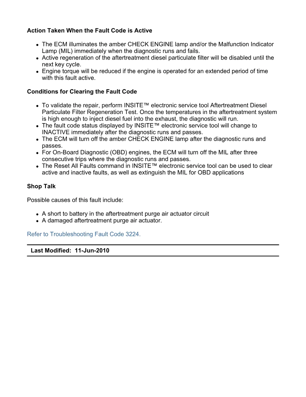 Cummins fault code 3224 – purge air actuator high voltage – Guide - preview page 2 of 6