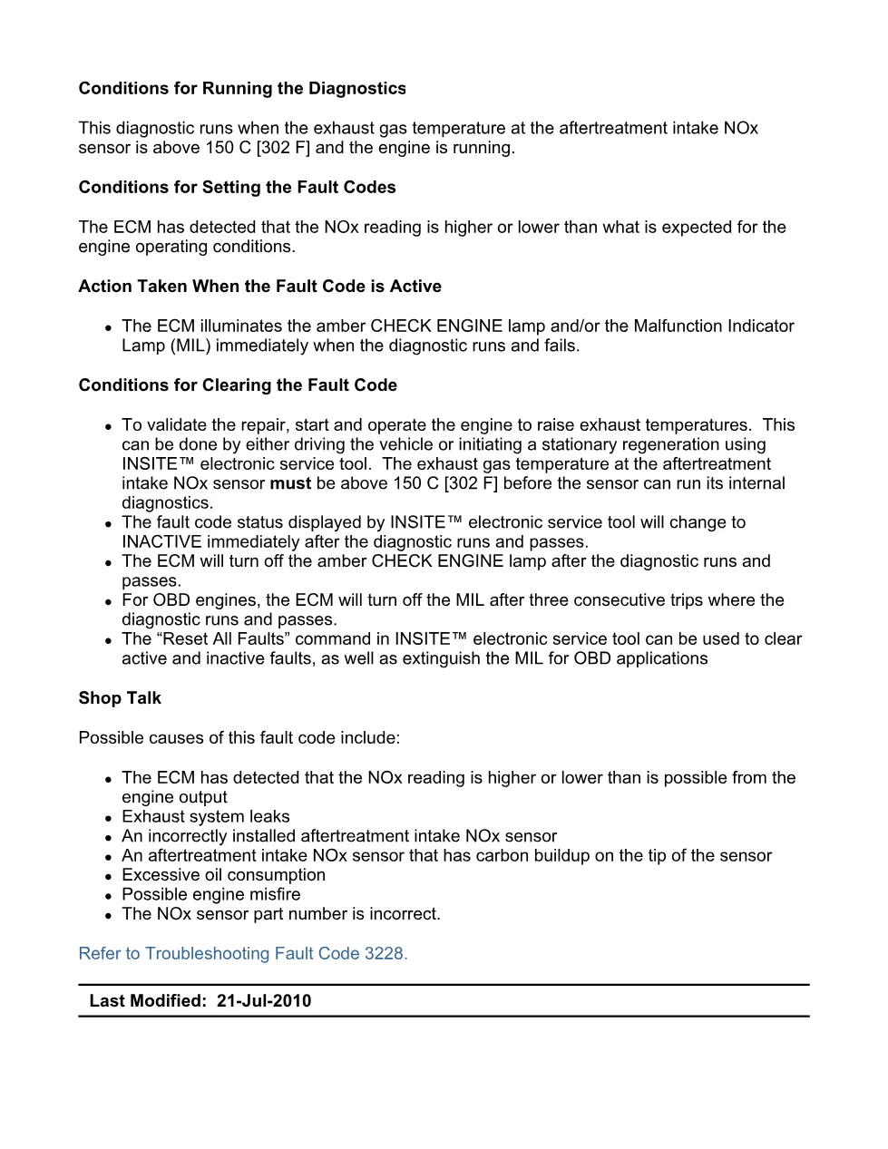 Cummins fault code 3228 – intake NOx sensor erratic – Official - preview page 2 of 6