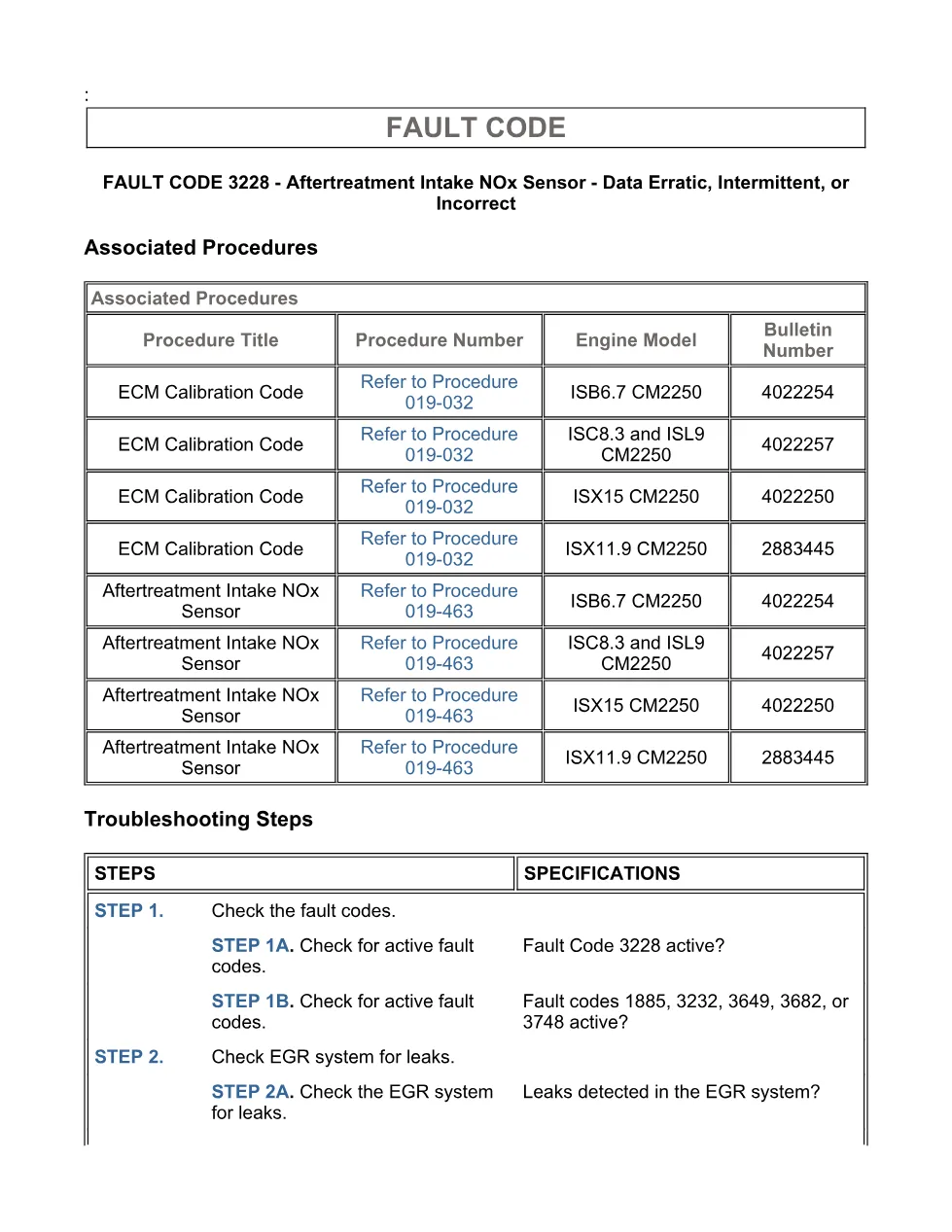 Cummins fault code 3228 – intake NOx sensor erratic – Official - page 3 is available after signing in
