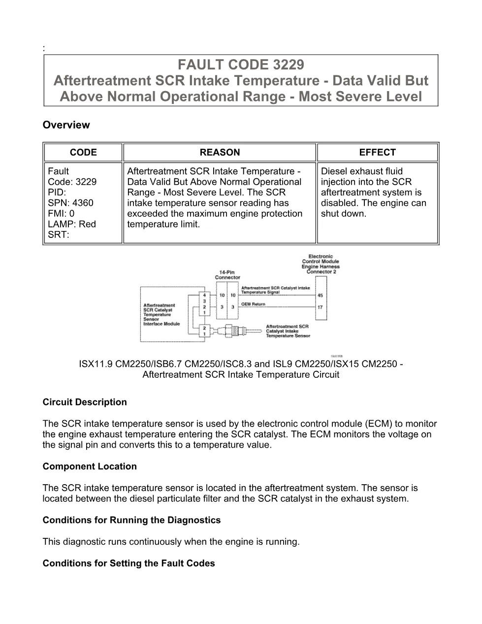 Cummins fault code 3229 – SCR intake temperature high – Official - preview page 1 of 6