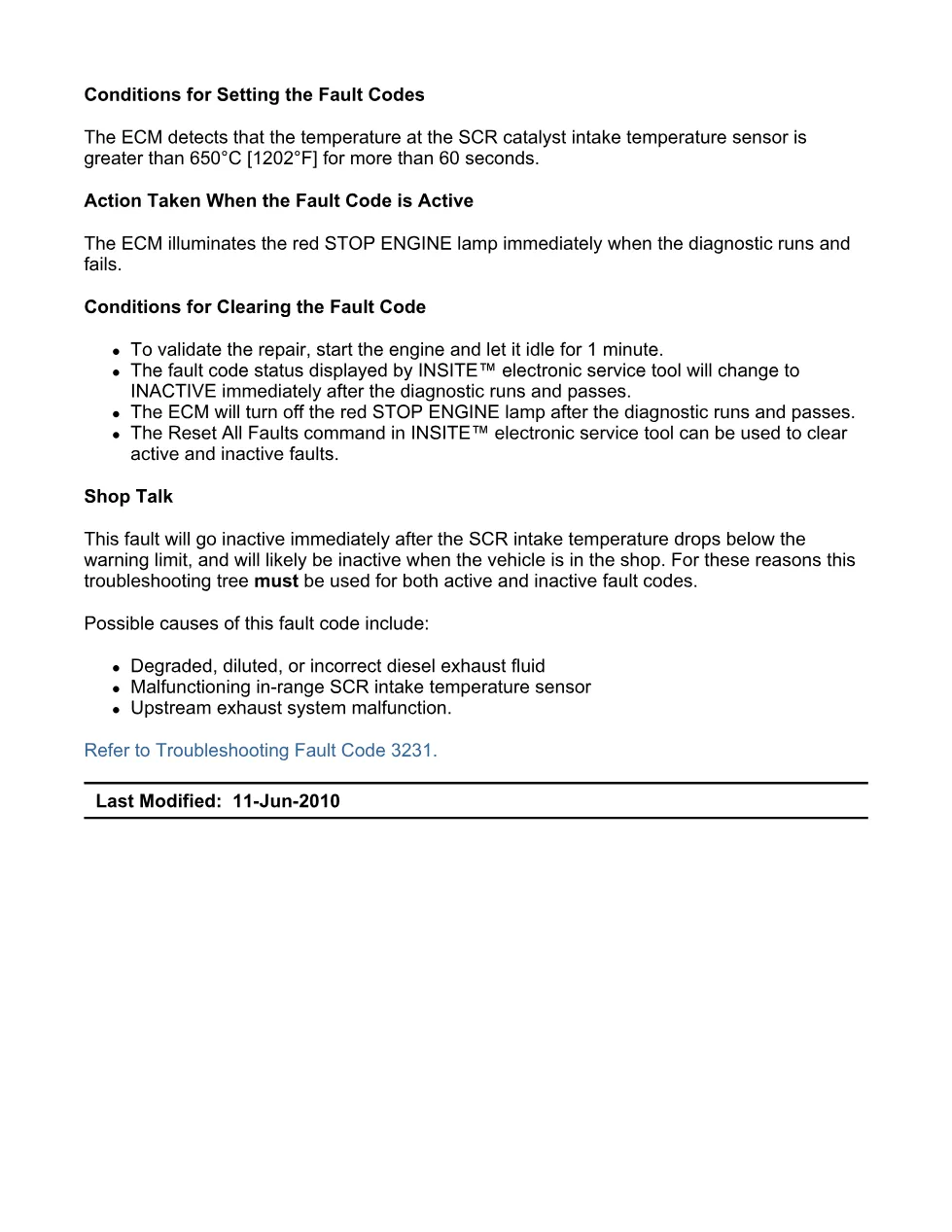 Cummins fault code 3231 – SCR intake temperature high – Official - preview page 2 of 6