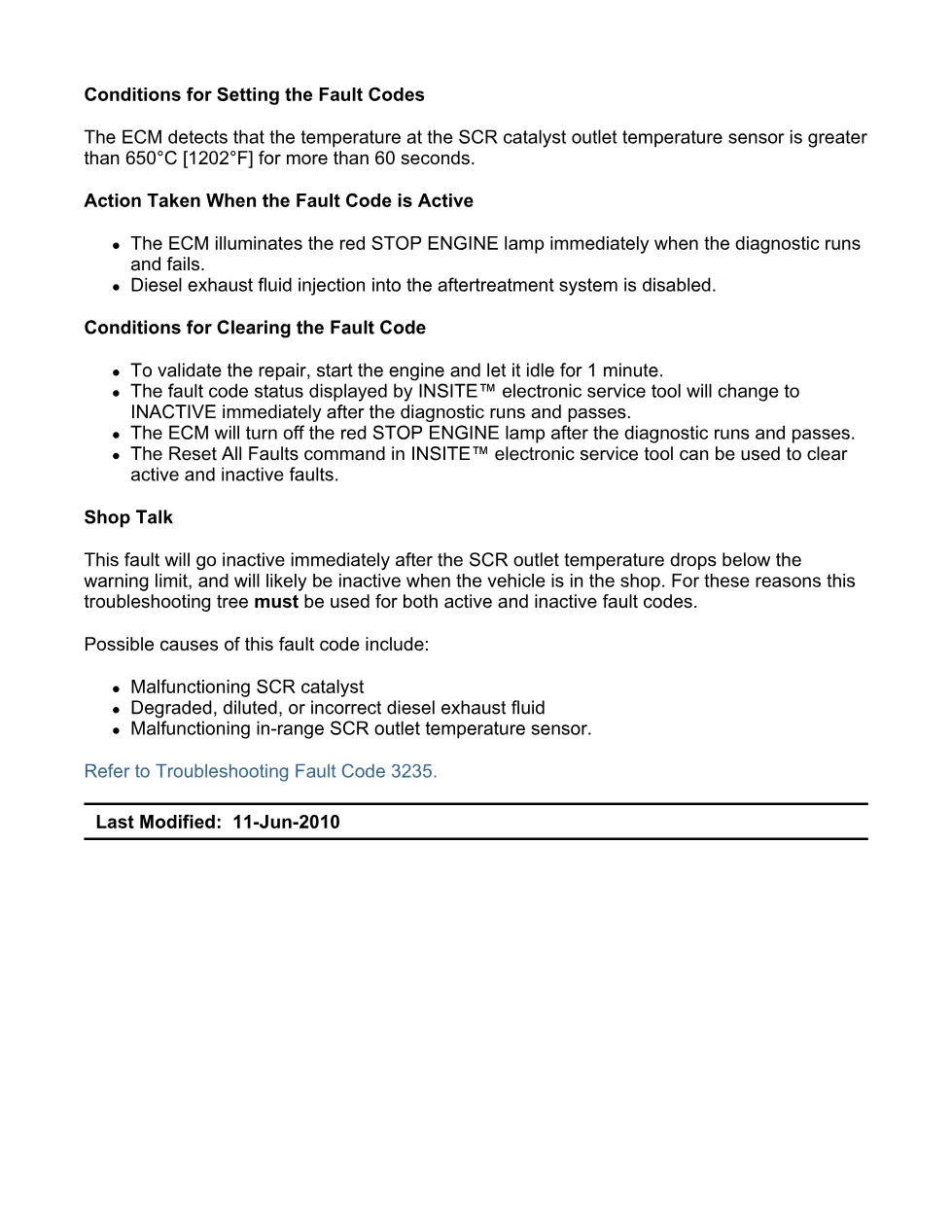 Cummins fault code 3235 – SCR outlet temperature high – Official - preview page 2 of 6