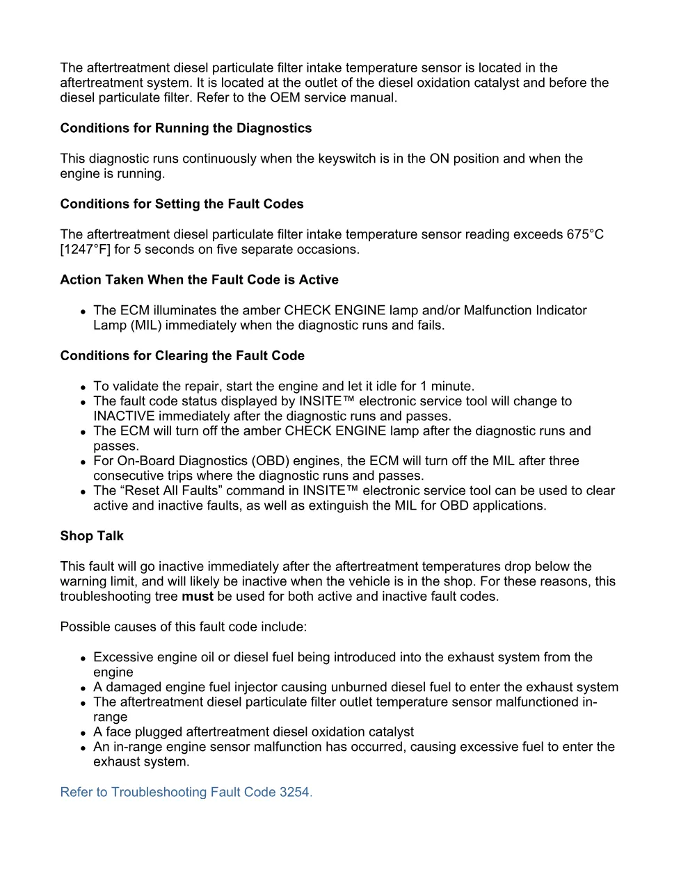 Cummins fault code 3254 manual — DPF intake temperature least - preview page 2 of 6
