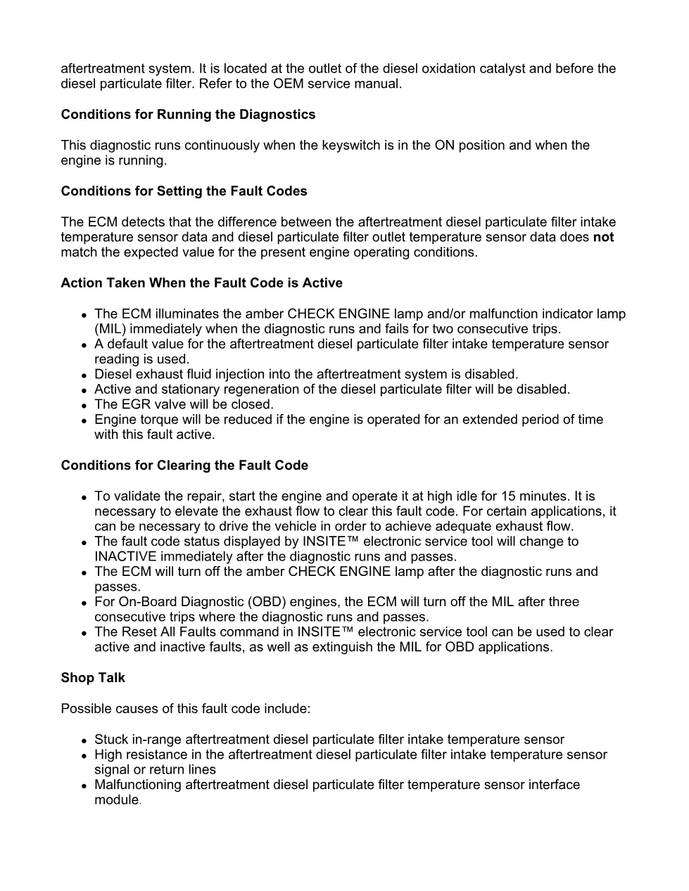Cummins fault code 3318 manual — DPF intake temperature erratic - preview page 2 of 6
