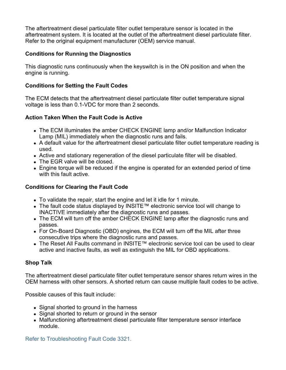 Cummins fault code 3321 manual — DPF outlet temperature circuit - preview page 2 of 6