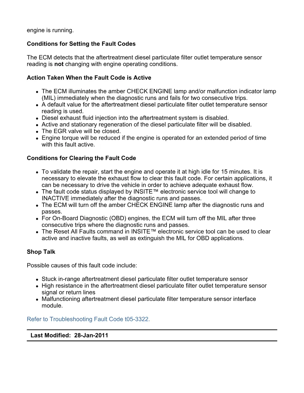 Cummins fault code 3322 manual — DPF outlet temperature erratic - preview page 2 of 6