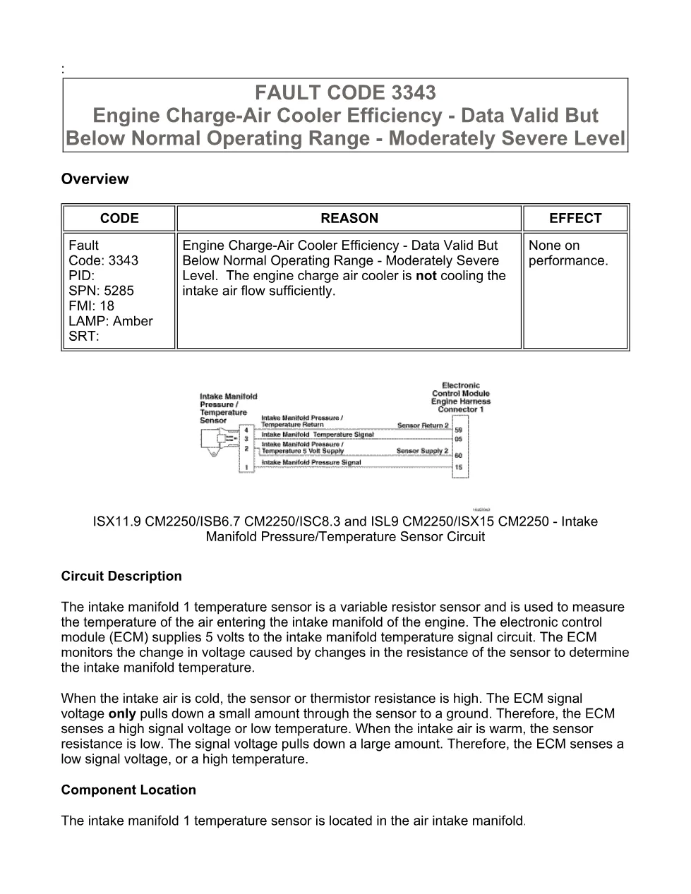 Cummins fault code 3343 manual — charge-air cooler efficiency - preview page 1 of 6