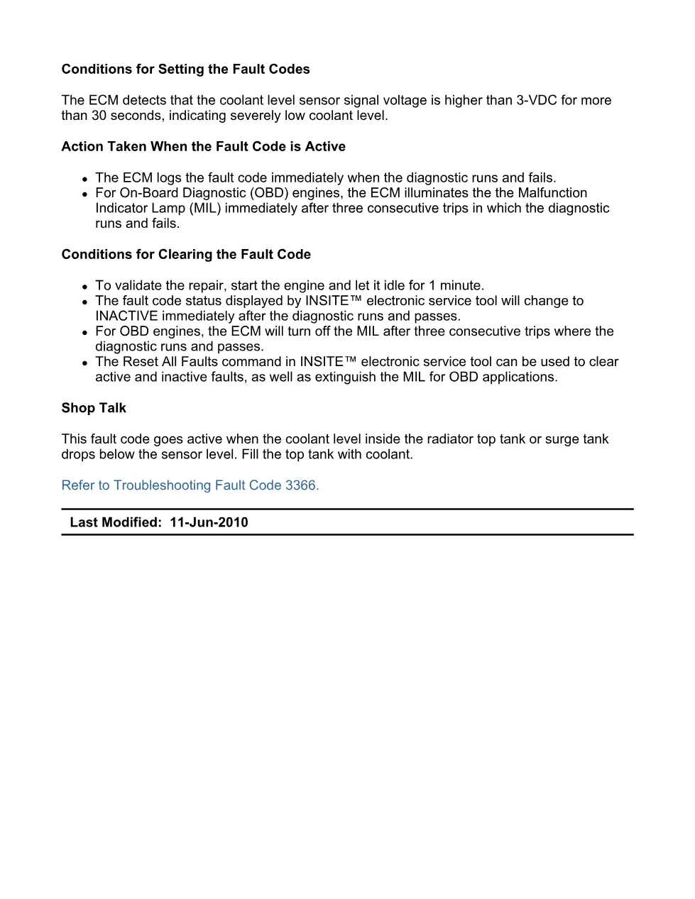Cummins fault code 3366 — SPN 111 FMI 18 troubleshooting manual - preview page 2 of 6