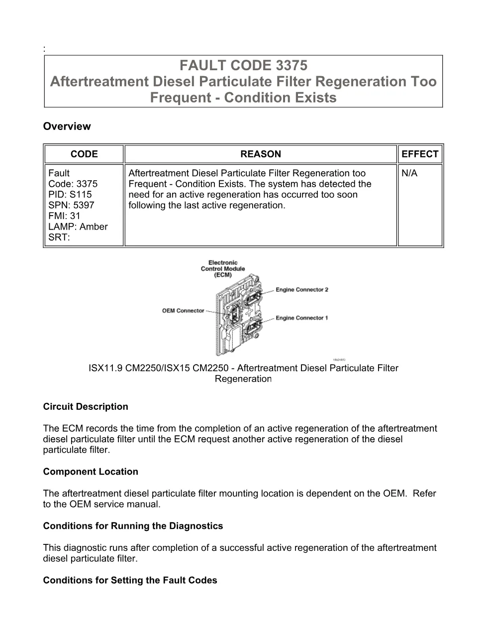 Cummins fault code 3375 — SPN 5397 FMI 31 troubleshooting manual - preview page 1 of 6