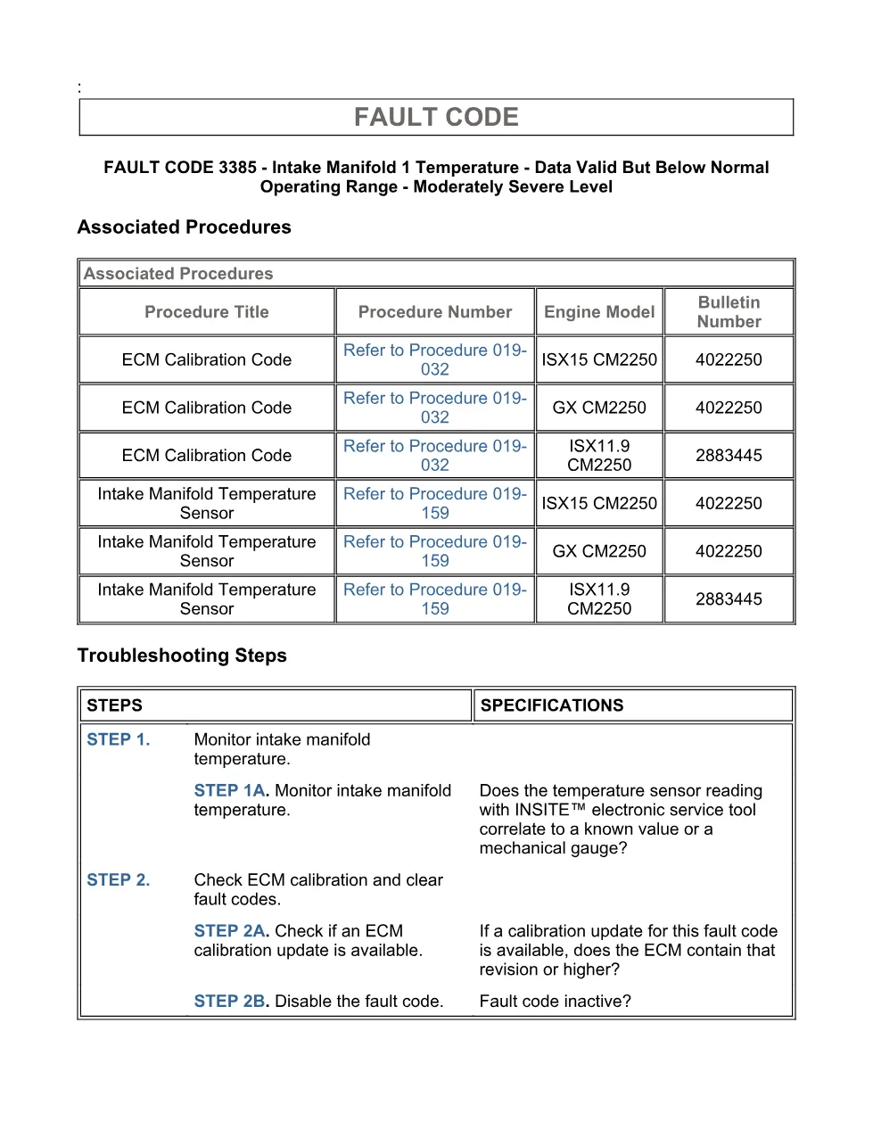 Cummins fault code 3385 — SPN 411 FMI 0/16 troubleshooting manual - page 3 is available after signing in