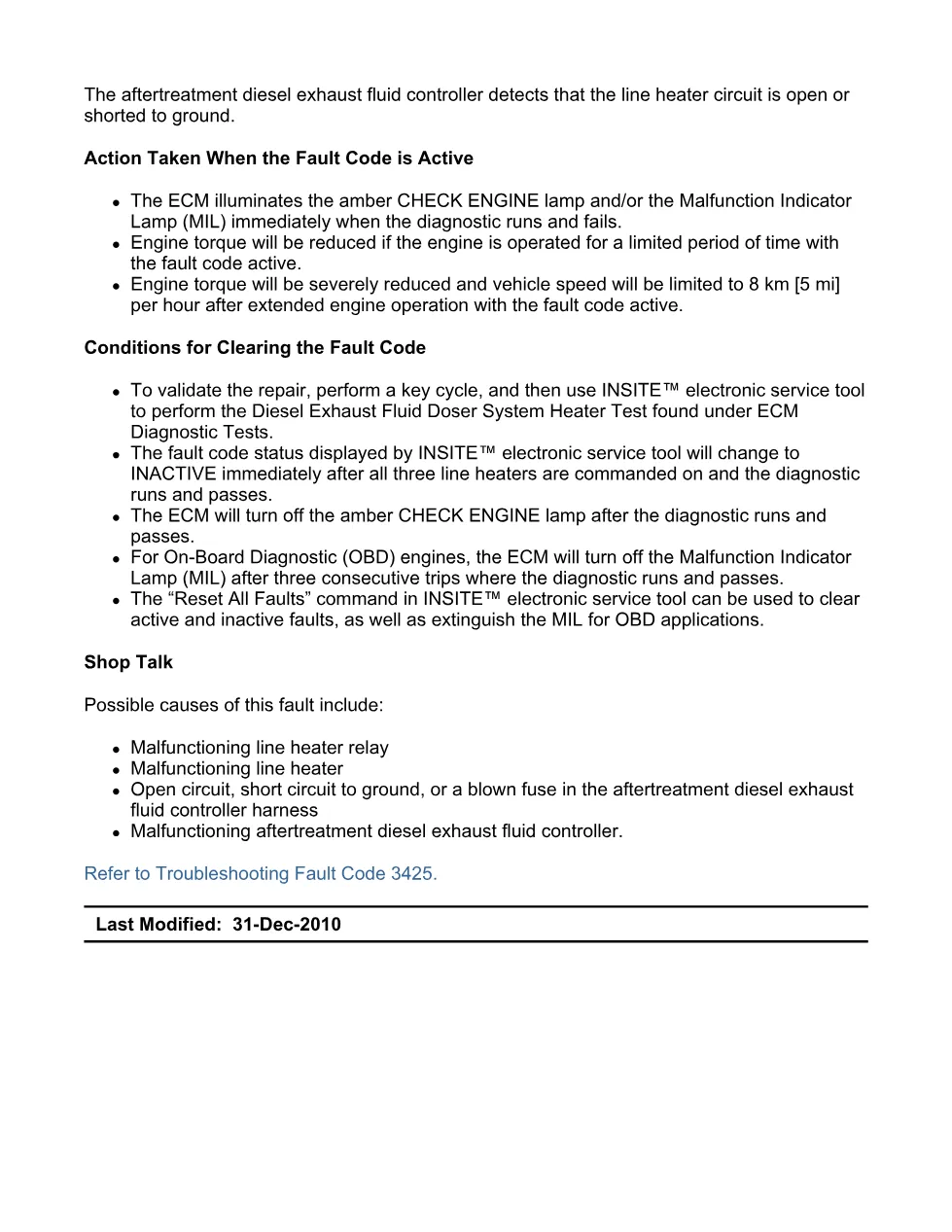 Cummins fault code 3425 — SPN 4344 FMI 5 troubleshooting manual - preview page 2 of 6