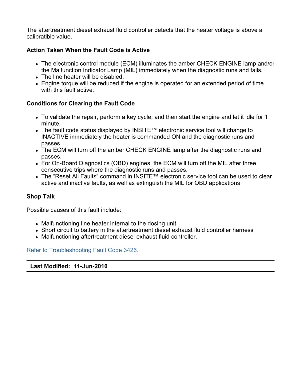 Cummins fault code 3426 — SPN 4346 FMI 3 troubleshooting manual - preview page 2 of 6