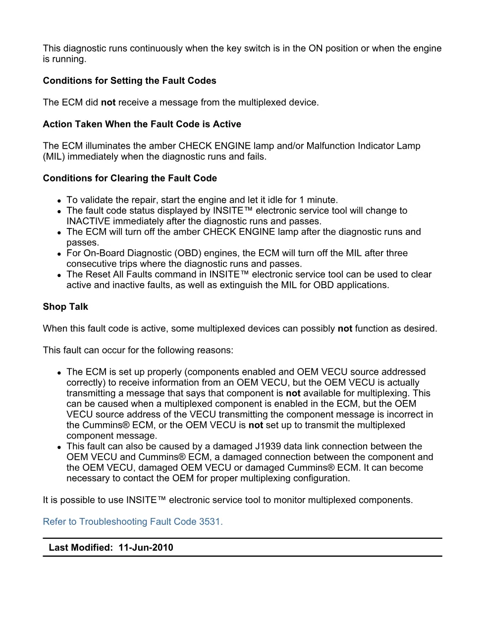 Cummins fault code 3531 — Ambient Air Temperature — PDF, 13 pages - preview page 2 of 6
