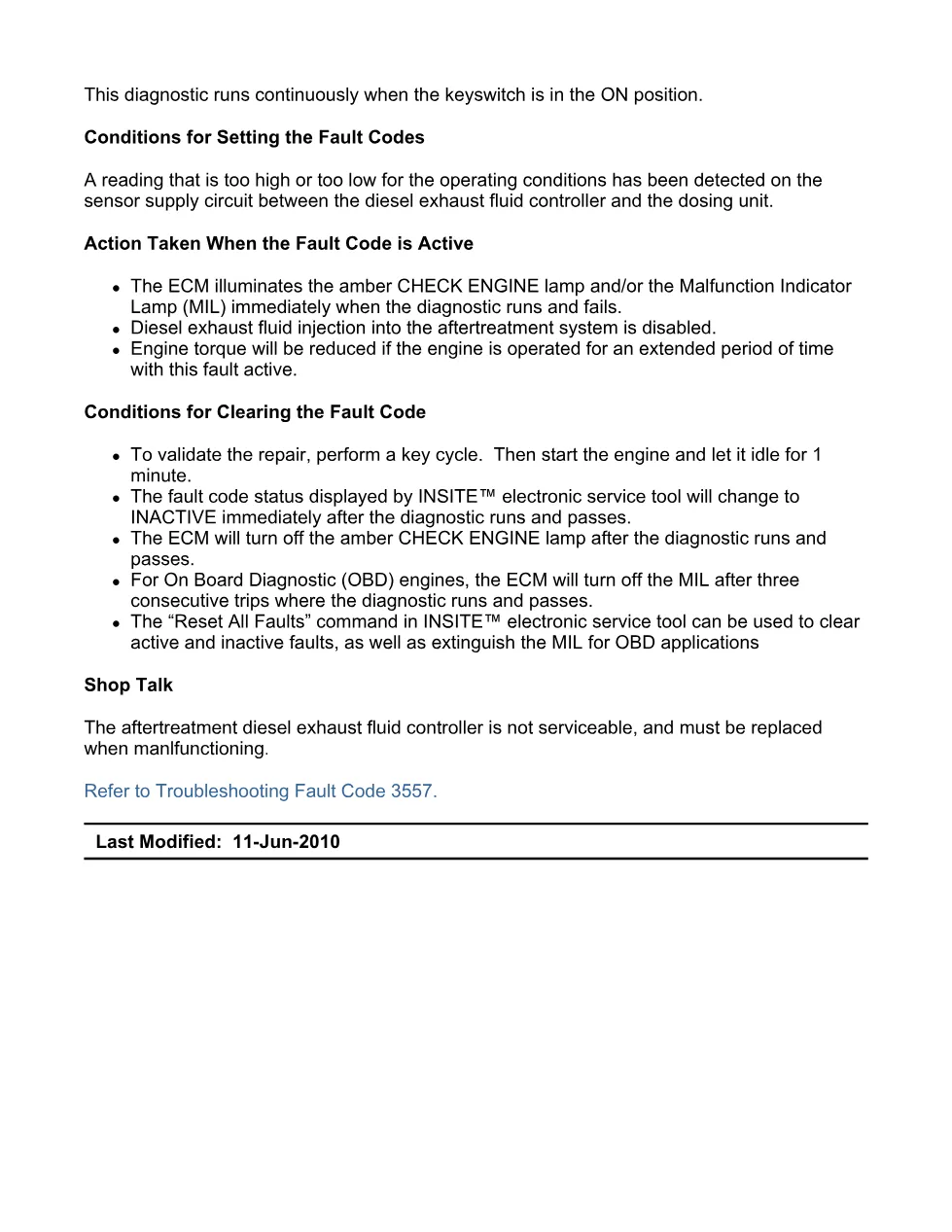 Cummins fault code 3557 — Aftertreatment DEF Controller — PDF, 12 - preview page 2 of 6