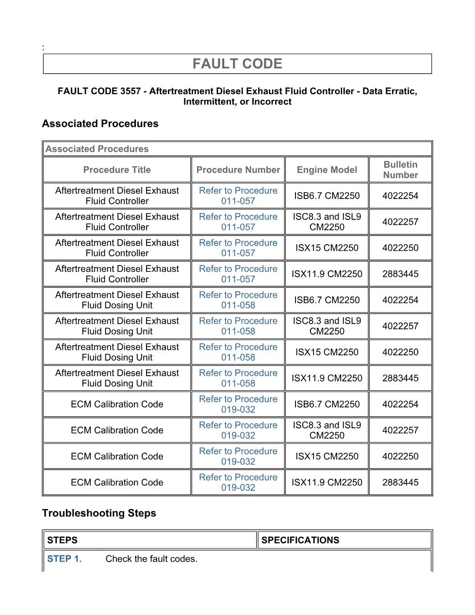 Cummins fault code 3557 — Aftertreatment DEF Controller — PDF, 12 - page 3 is available after signing in