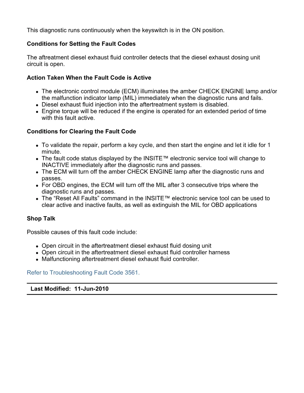 Cummins fault code 3561 — SPN 3361 FMI 5 troubleshooting manual - preview page 2 of 6