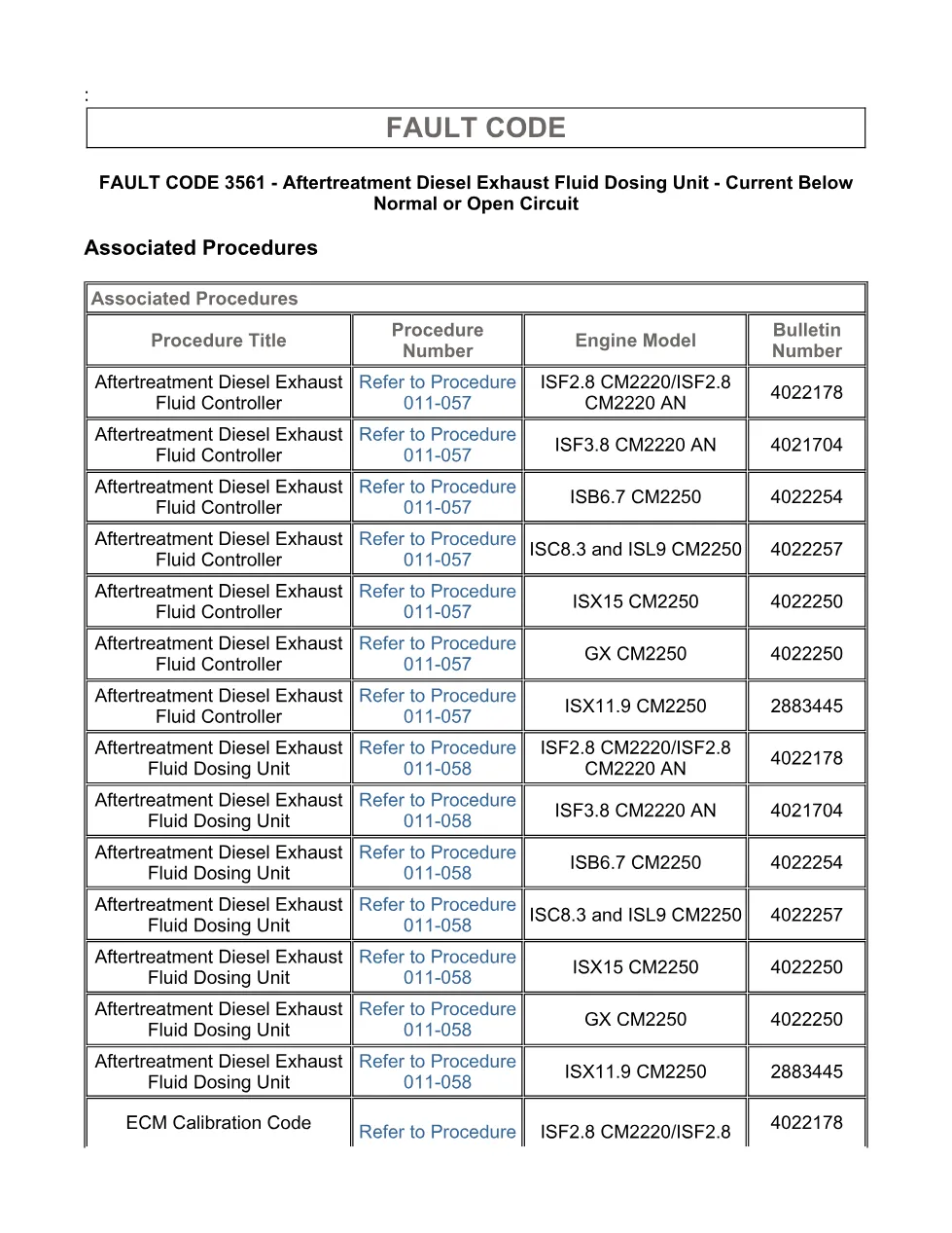 Cummins fault code 3561 — SPN 3361 FMI 5 troubleshooting manual - page 3 is available after signing in