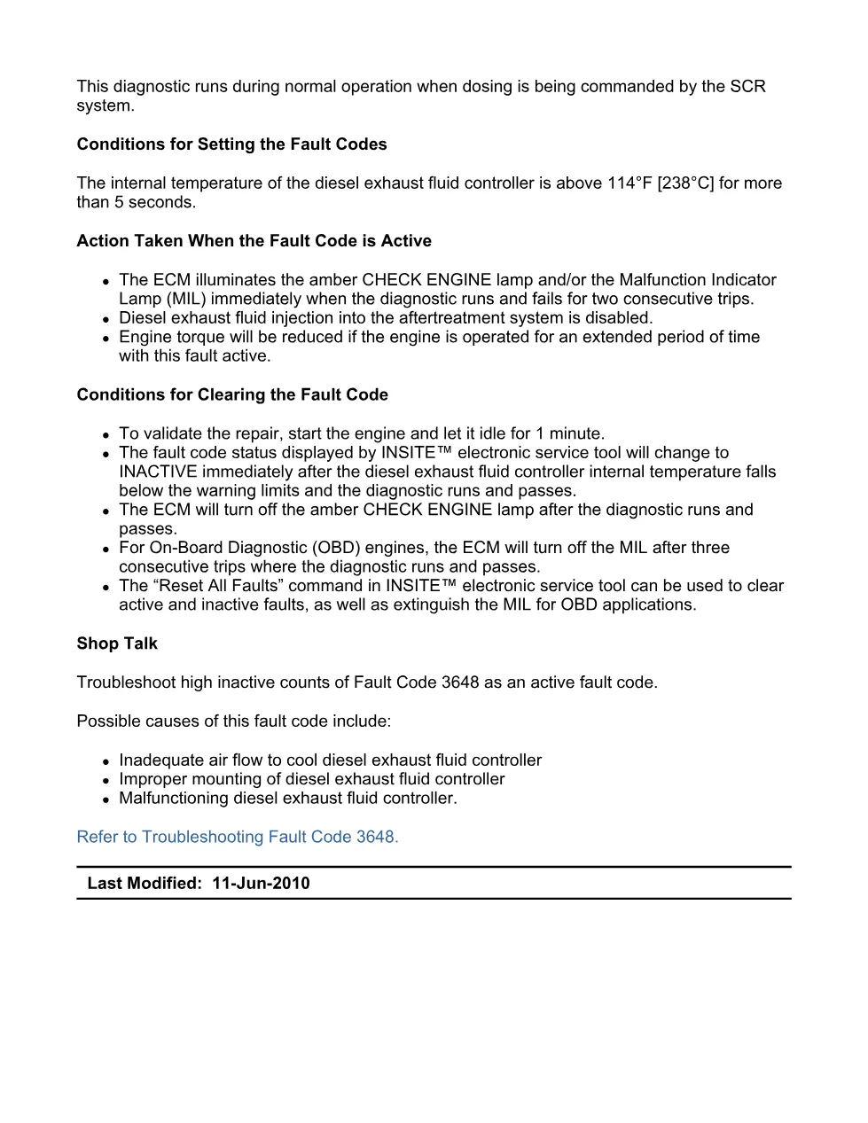 Cummins fault code 3648 – DEF controller temperature, ISX11.9 - preview page 2 of 6