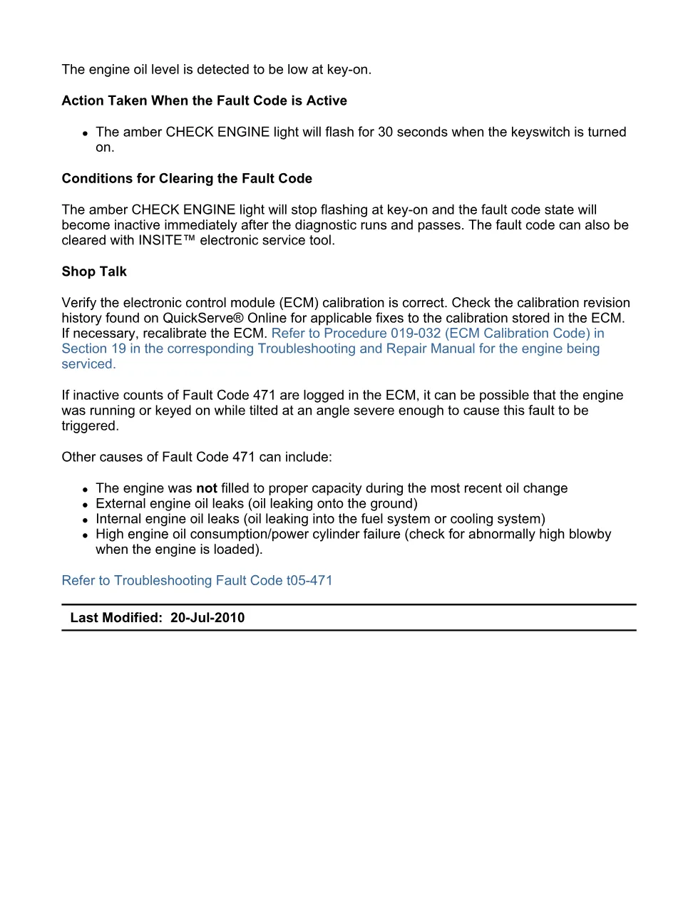 Cummins fault code 471 Troubleshooting Manual — Code 471 — PDF, 5 - preview page 2 of 3