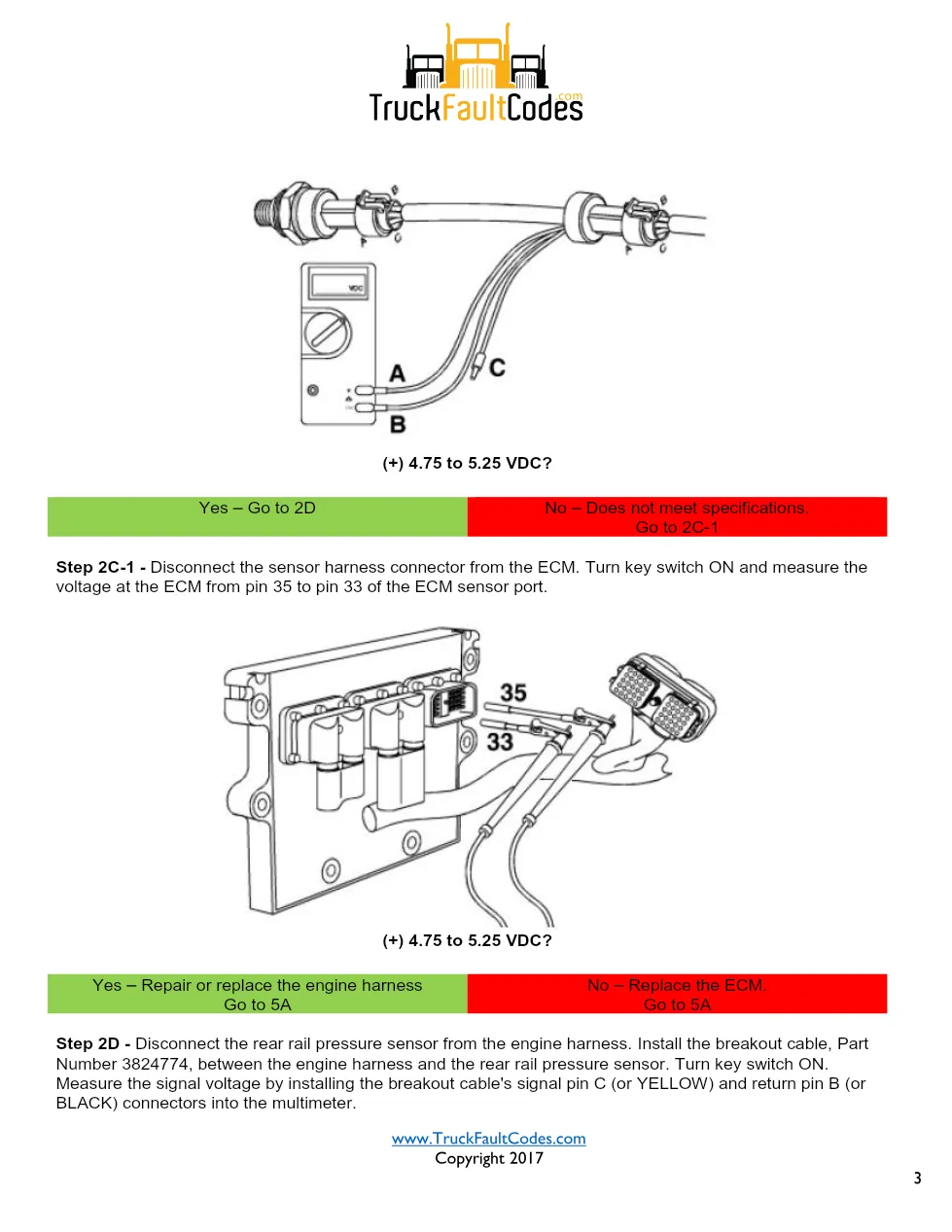 Cummins fault code 484 troubleshooting — Rear Rail Pressure - page 3 is available after signing in
