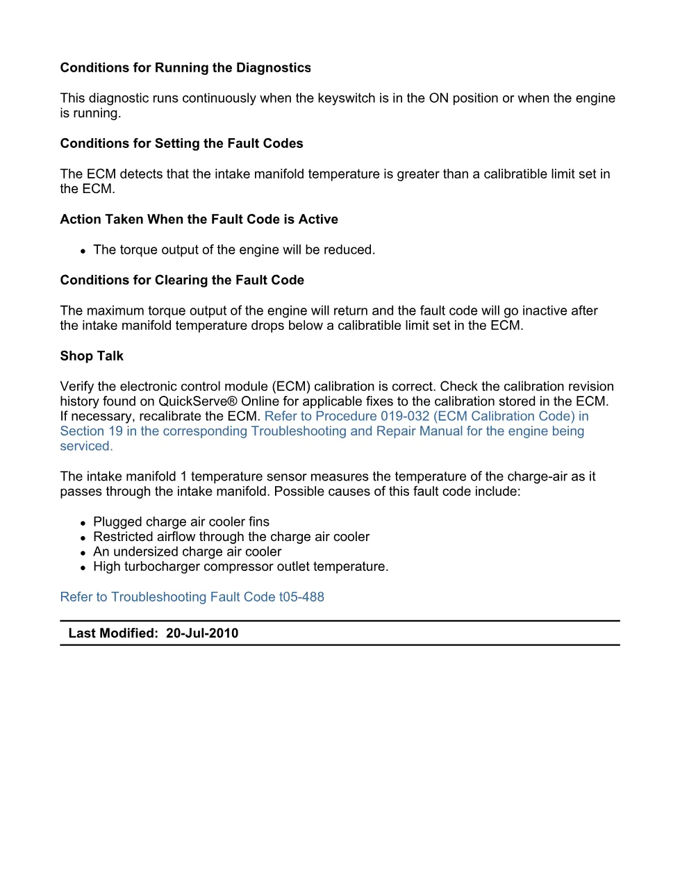Cummins fault code 488 Diagnostic Procedure — ISB6.7 CM2150 DTC - preview page 2 of 3