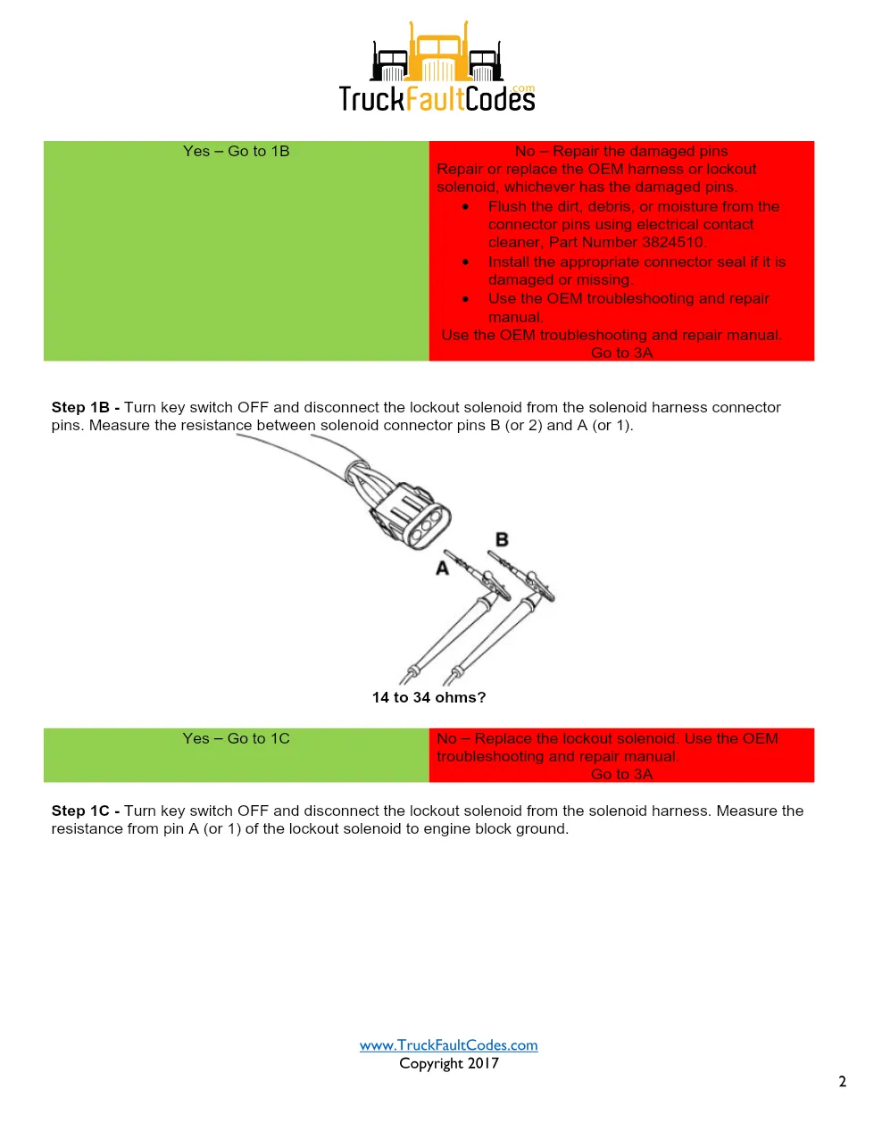 Cummins fault code 536 — ISM CM570 Autoshift Low Gear Actuator - preview page 2 of 6