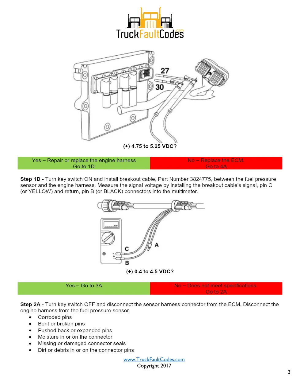 Cummins fault code 546 — ISM CM570 Fuel Pressure Sensor Circuit - page 3 is available after signing in