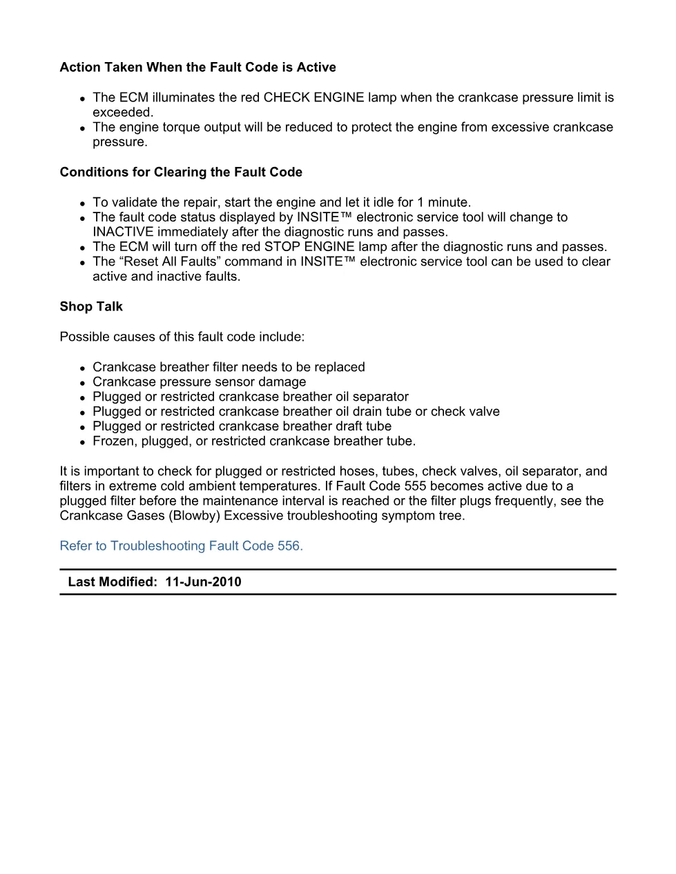 Cummins fault code 556 — Crankcase Pressure High, Severe – PDF - preview page 2 of 6