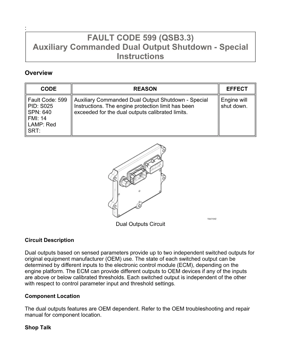 Cummins fault code 599 Document — Code 599.pdf — PDF, 3 pages - preview page 1 of 3
