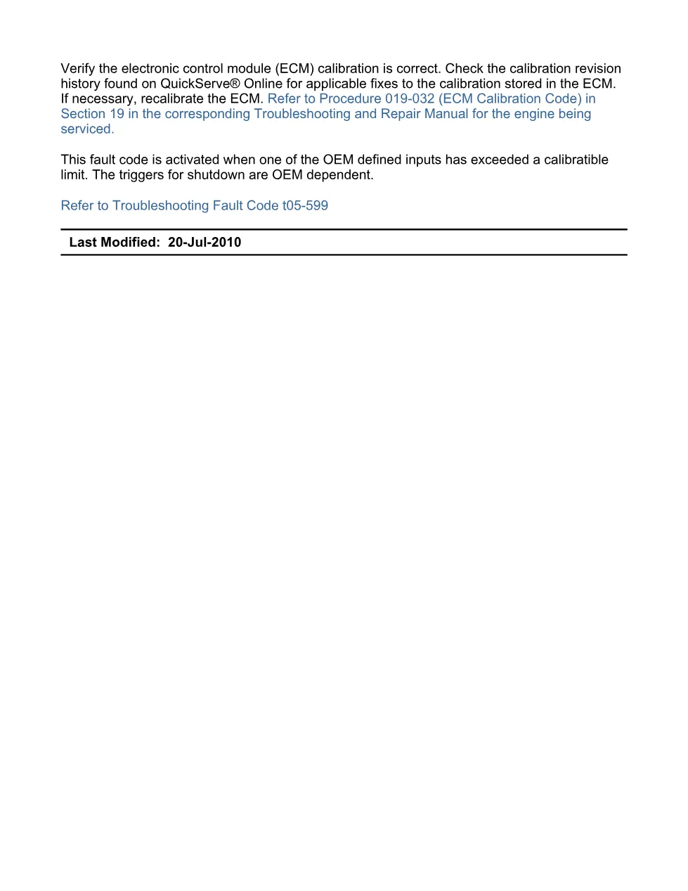 Cummins fault code 599 Document — Code 599.pdf — PDF, 3 pages - preview page 2 of 3
