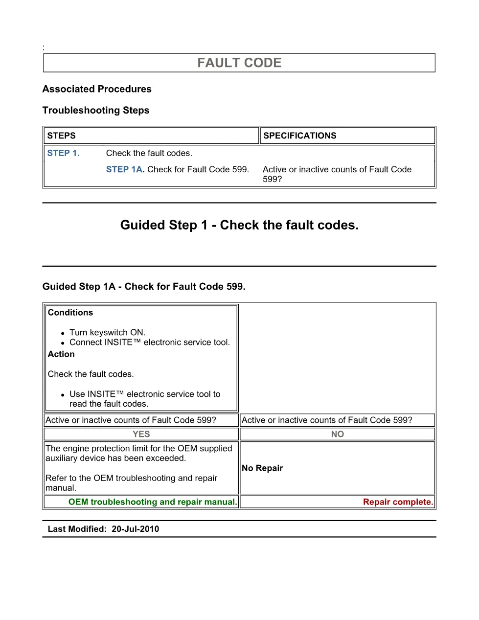 Cummins fault code 599 Document — Code 599.pdf — PDF, 3 pages - page 3 is available after signing in
