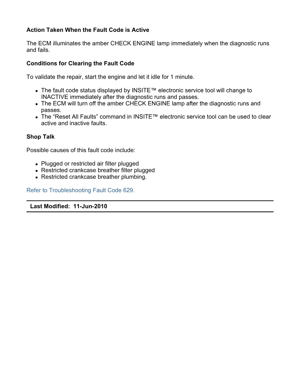Cummins fault code 629 — Turbo Compressor Inlet Pressure – PDF - preview page 2 of 6