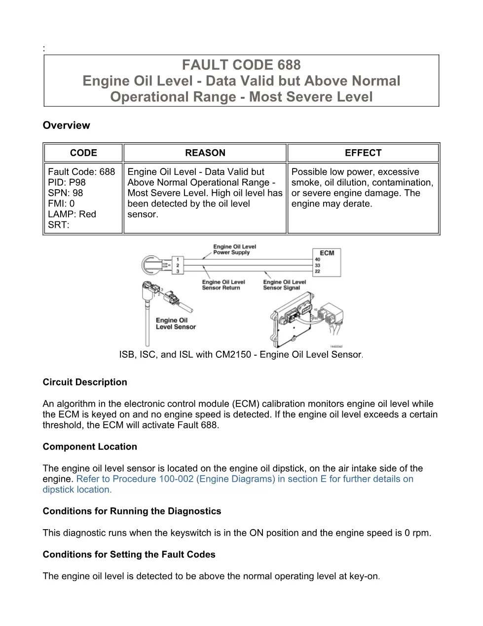 Cummins Fault Code 688 Troubleshooting Manual — Code 688.pdf - preview page 1 of 3