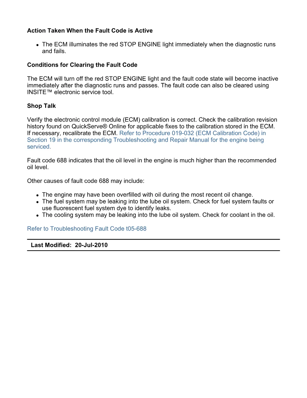 Cummins Fault Code 688 Troubleshooting Manual — Code 688.pdf - preview page 2 of 3