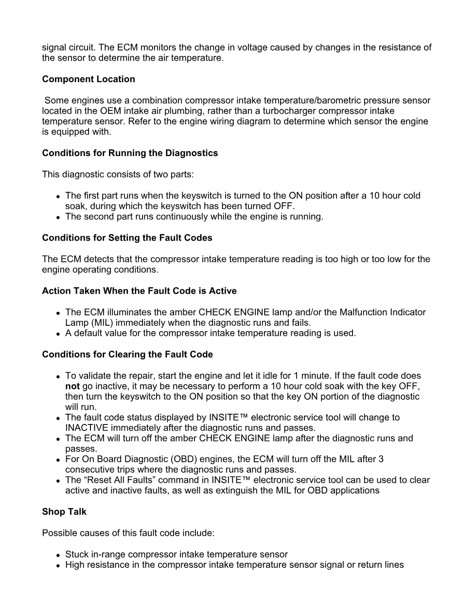 Cummins fault code 693 — Turbo Compressor Intake Temp — ISX11.9 - preview page 2 of 6