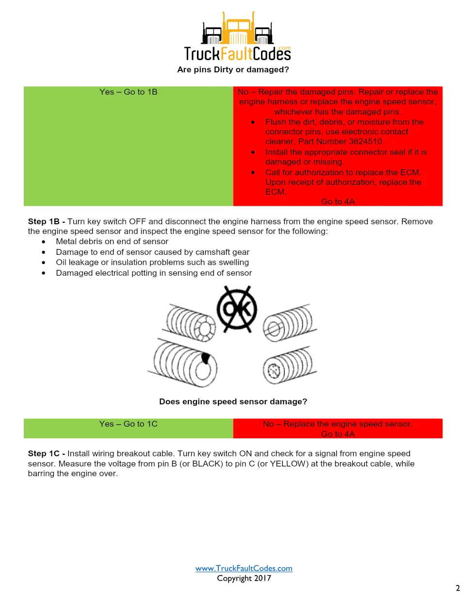 Cummins fault code 753 — ISM CM570 Engine Speed Sensor Circuit - preview page 2 of 6