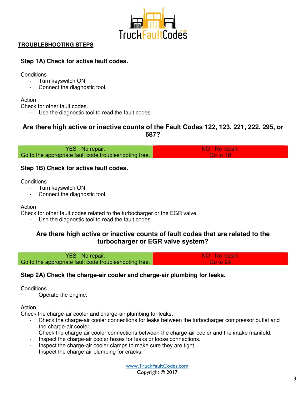 Cummins intake manifold pressure troubleshooting — Fault Code 125 - page 3 is available after signing in