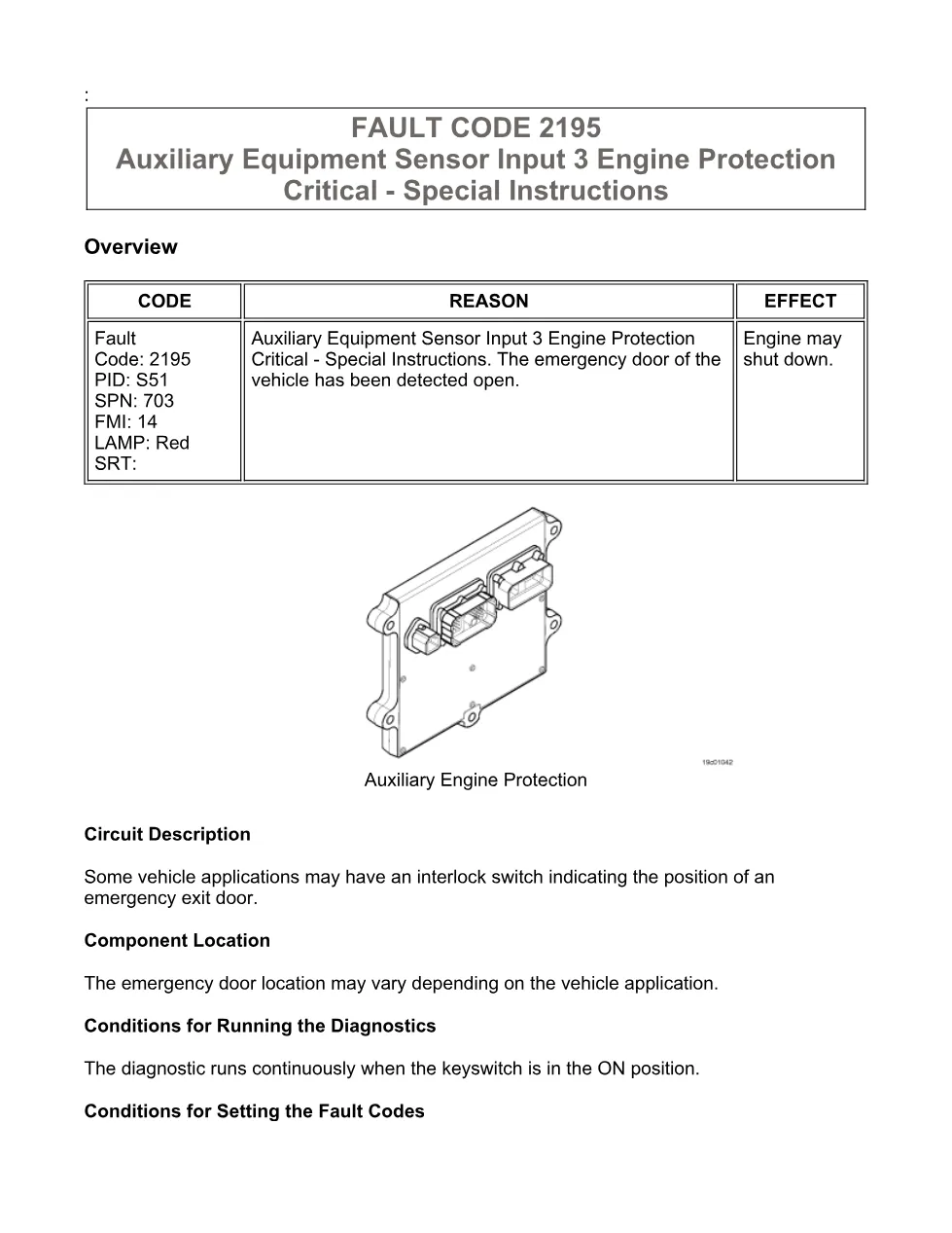Cummins ISB DTC manual — Fault Code 2195 — PDF, 5 pages – Service - preview page 1 of 3