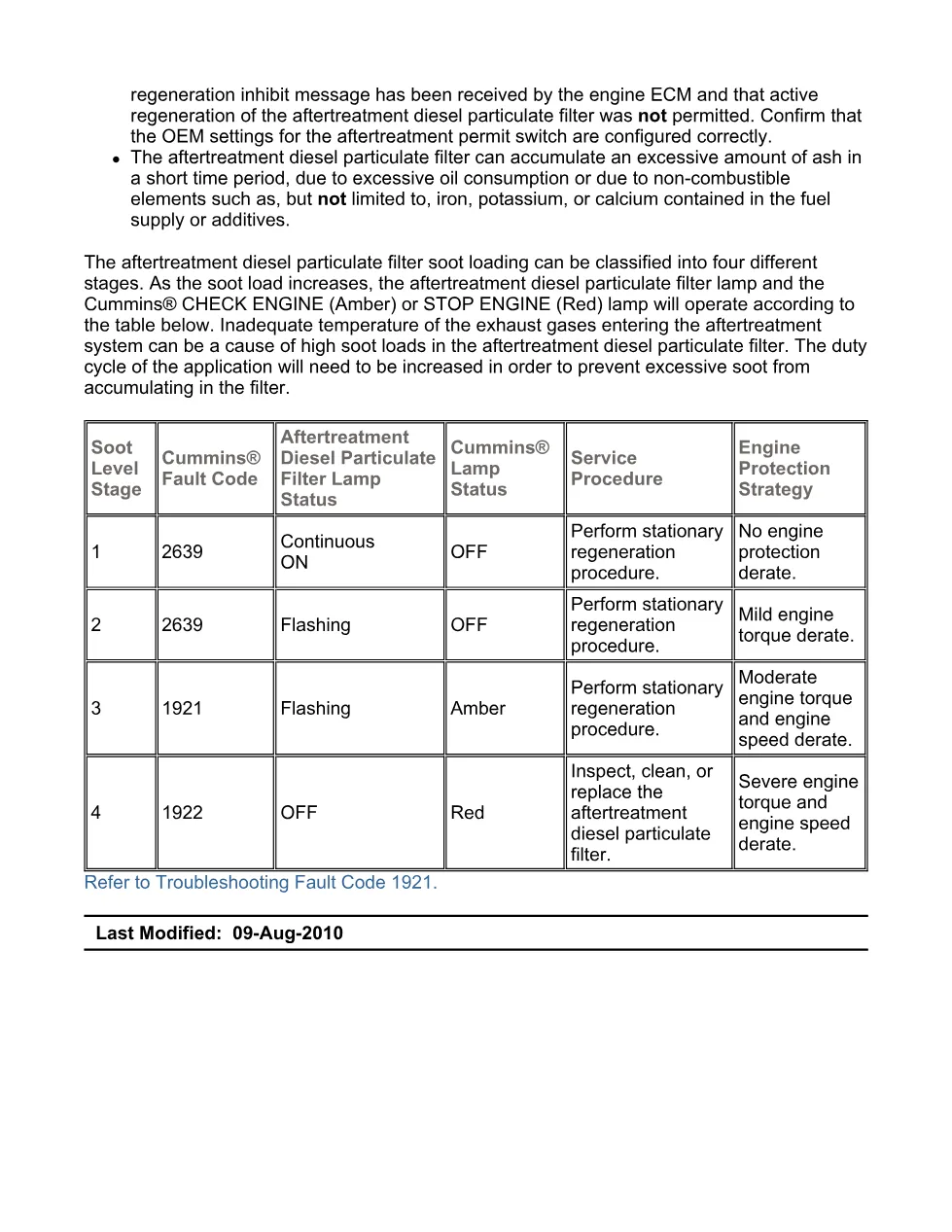 Cummins ISB fault 1921 — Diagnostic troubleshooting PDF, 8 pages - page 3 is available after signing in